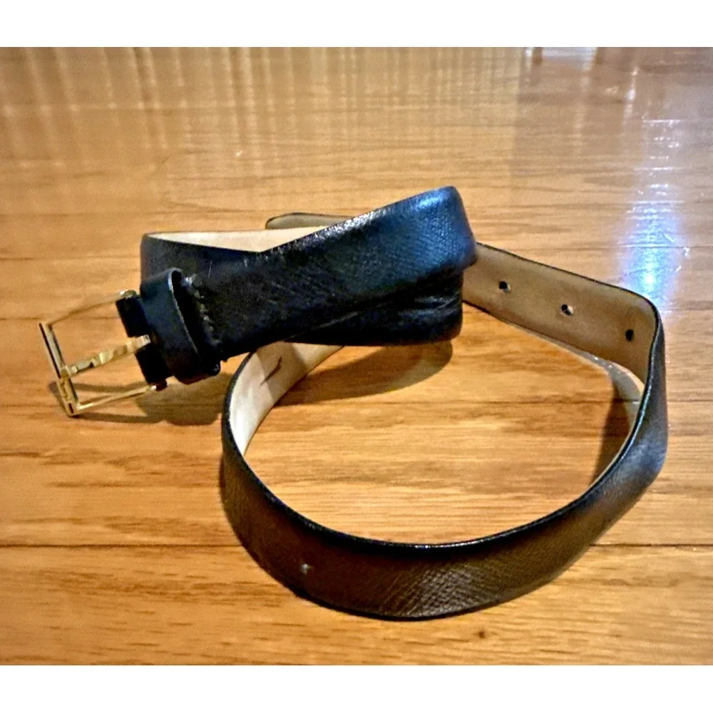 VTG Men Yves Saint Laurent Belt Black 1